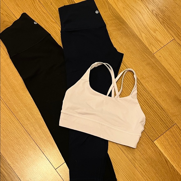 Lululemon Black and Navy Leggings - Picture 1 of 5